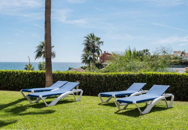 increible jardin con maravillosas vistas al mar vegetacion verde muy frondosa y fresca